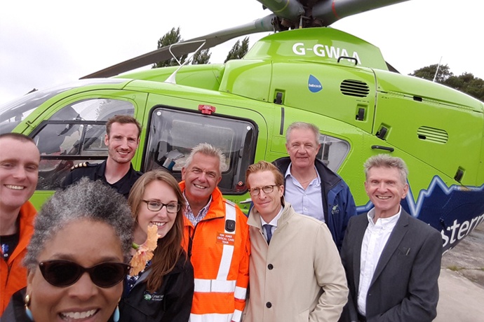 Patron visits the Great Western Air Ambulance Charity